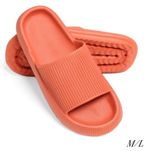Orange EVA slide sandals M/L