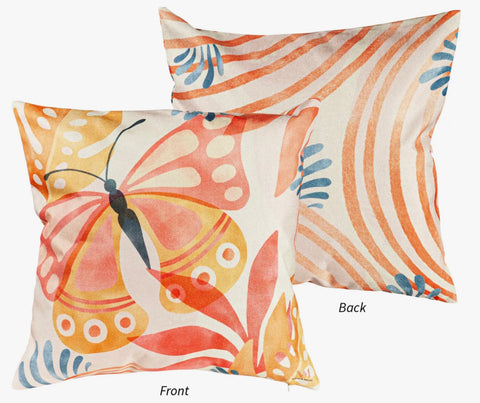Watercolor Butterfly Pillow Cover