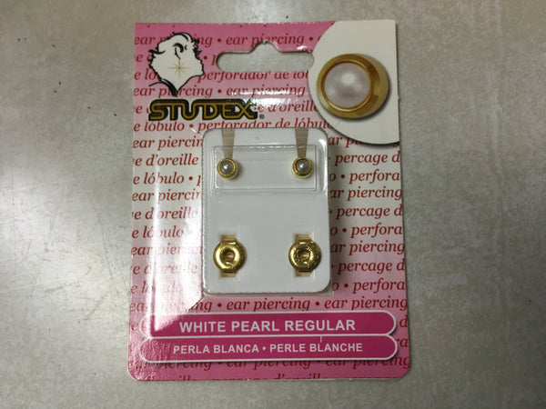 White pearl regular sensitive earring
