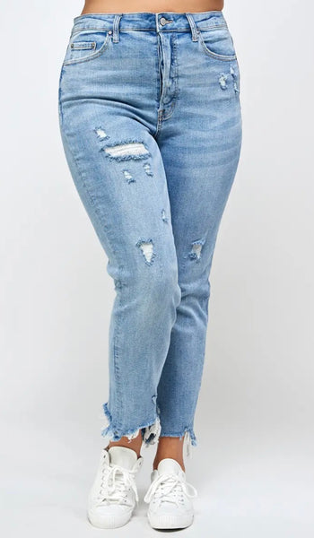 Insane Gene button denim Jeans Plus size