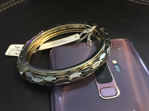 Silver gold statement bracelet