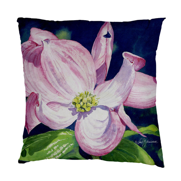 Dogwood flower blue design Pillow Cover