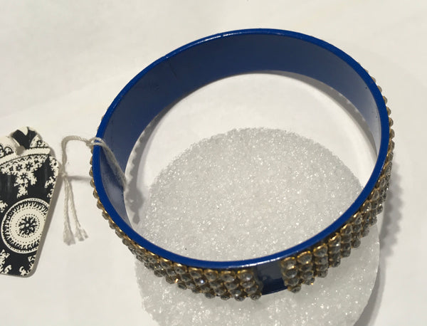 Royal blue rhinestone bracelet