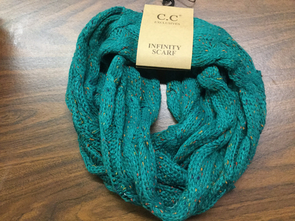 Sea green confetti CC infinity scarf