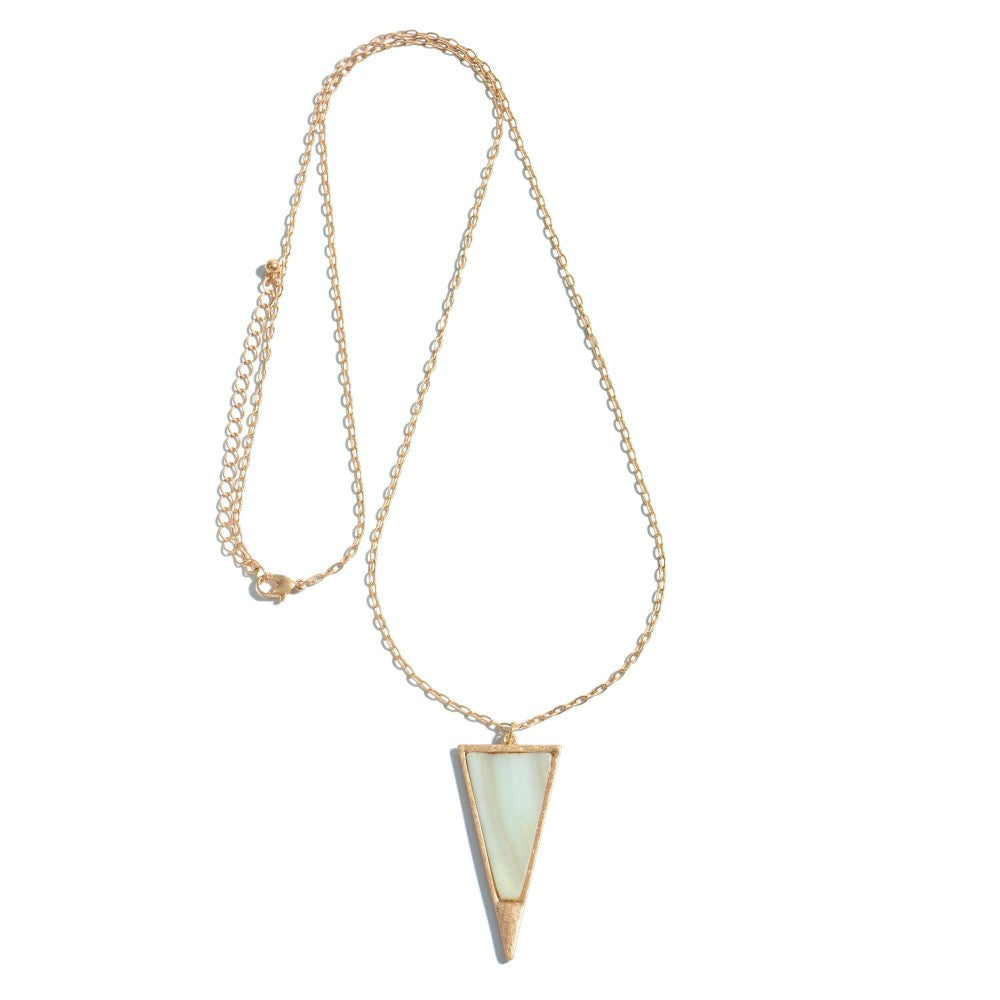 Mint Triangle Pendant necklace
