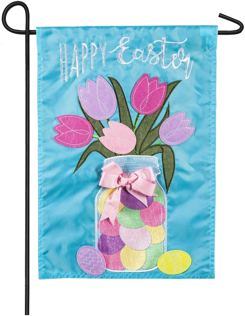 Easter mason jar garden flag