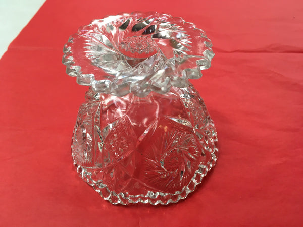 EAPG pinwheel design pedestal candy dish preowned