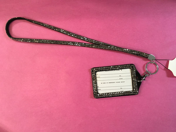 Hematite black Rhinestone Lanyards