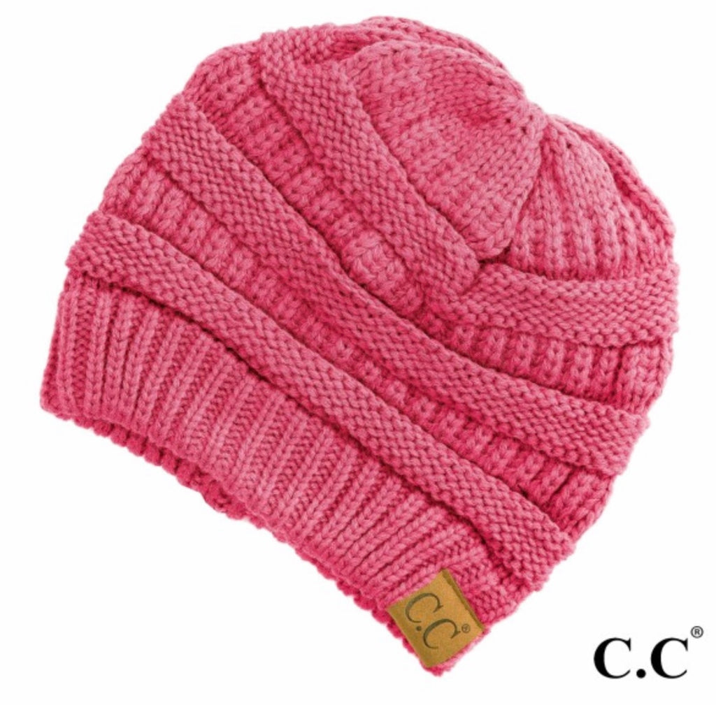 New candy pink CC beanie