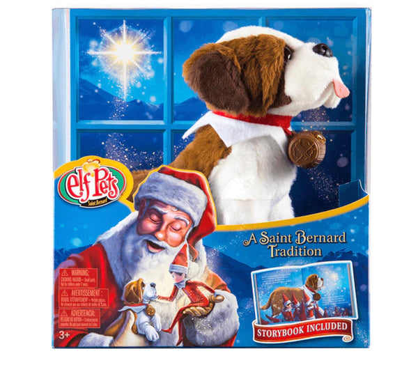 A Saint Bernard Tradition Elf on the Shelf Pet