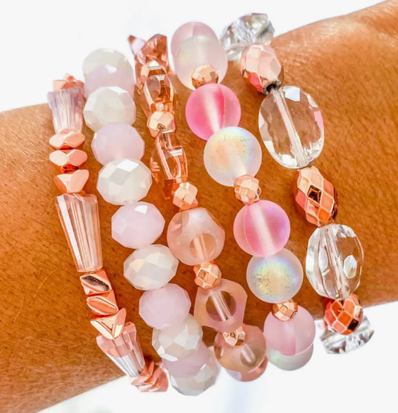 Pink Delight Stackable Bracelets