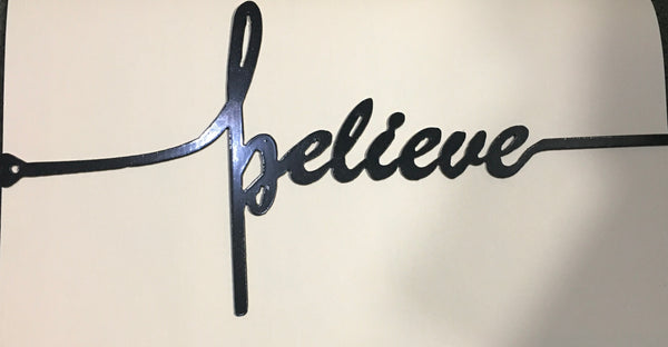 BELIEVE Cross home wall decor