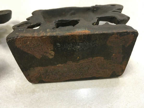 Metal Elephant bookends heavy preowned