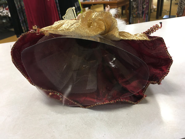 Angel harp burgundy tree topper