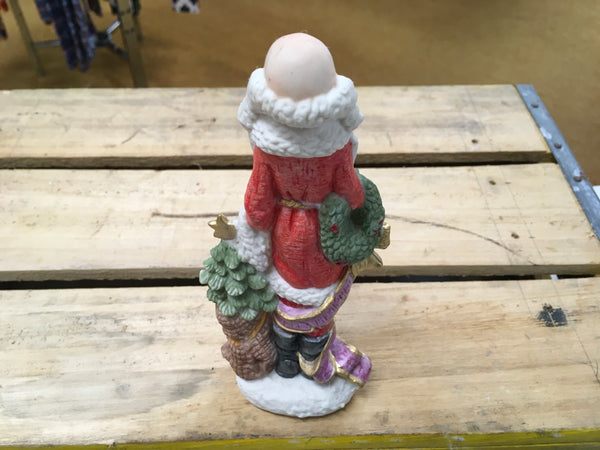 Santa with toys and tree ceramic Preowned
