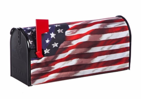 American Flag in Motion Mailbox Cover