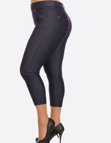 Dark Denim Capri jean Plus