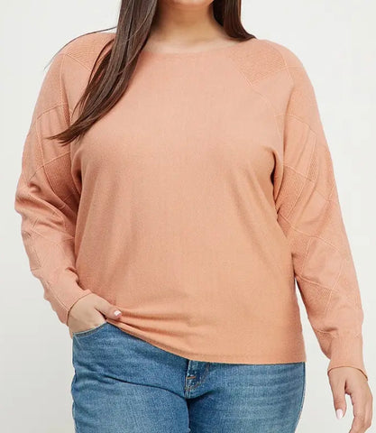 Dusty Apricot pullover sweater top