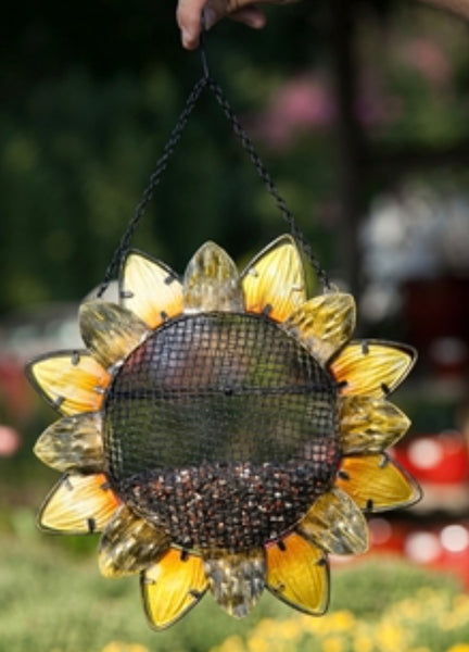 Sunflower outdoor birdfeeder