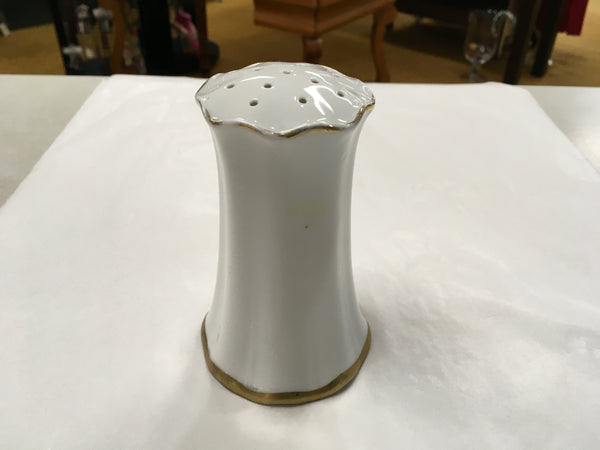 White ceramic porcelain powder sugar shaker Vintage