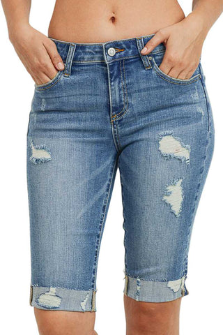 Denim Tricot bermuda jean shorts