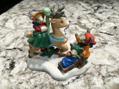 Vintage Avon 1993 Kathy Jeffers Carousel Bunny Reindeer pre owned