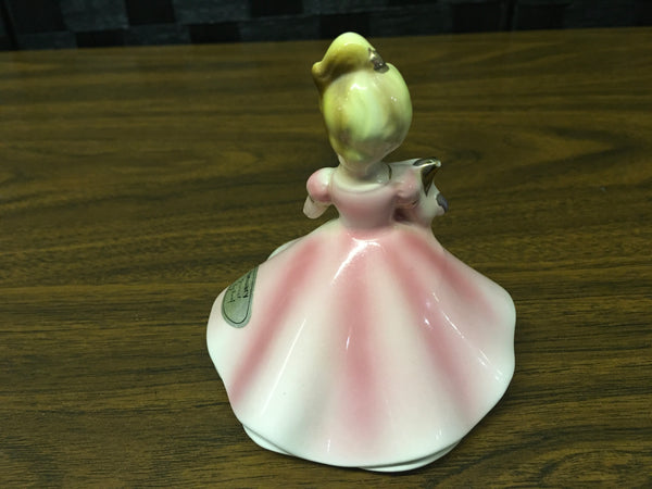 January Garnet girl birthday figurine