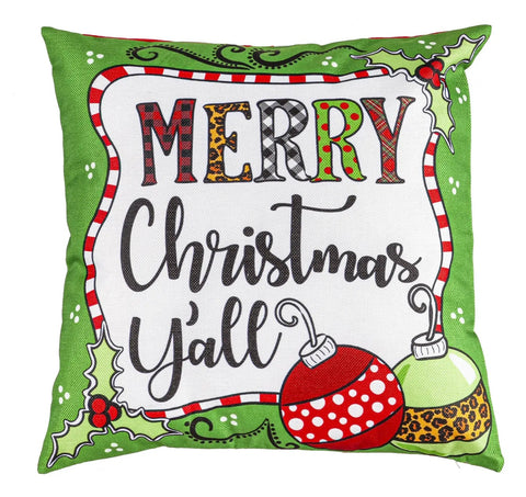 Merry Christmas Y'all Pillow Cover
