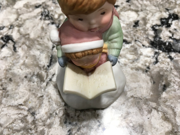 Collector Avon 1985 Joy to the World music box boy figurine Vintage