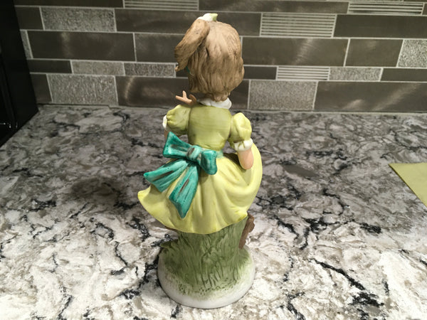 Vintage Napcoware Homeco girl in boots figurine 1983