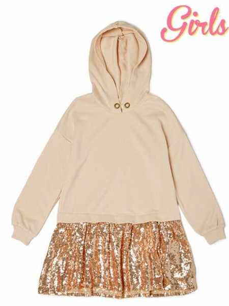 Rose gold sequin hoodie GIRLS