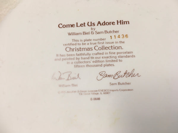 1981 Precious Moments Enesco plate Adore Him