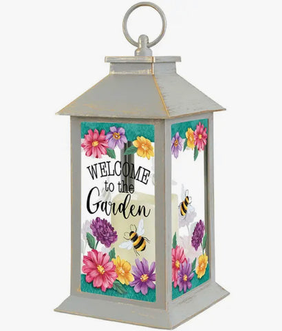Welcome To The Garden Lantern