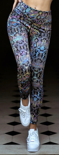 Purple Multi animal print legging Plus