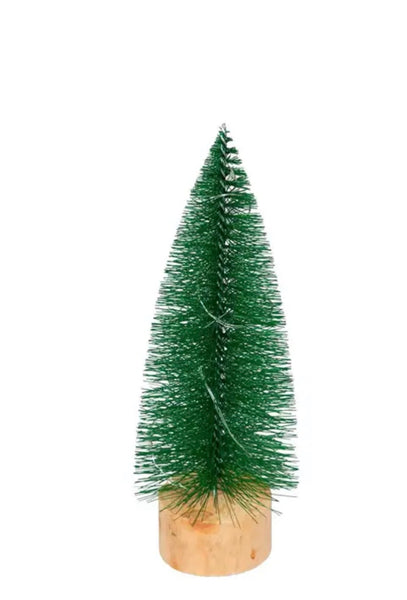 LED Color Changing Bottlebrush Trees, Green, Set of 3