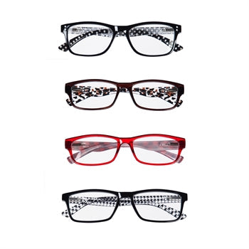 Black Polka dot Reading Glasses 2.5 with Matching Case