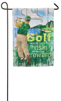Golf Flag Garden Suede Flag