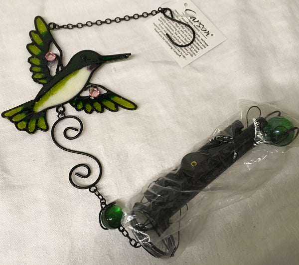 Green Mini Hummingbird Wind Chime