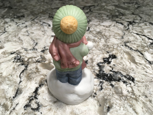 Collector Avon 1985 Joy to the World music box boy figurine Vintage