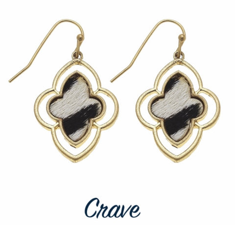 Zebra print Moroccan style earring