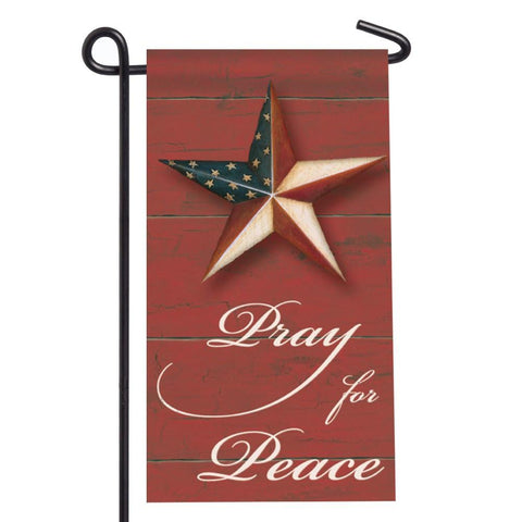 Pray For Peace Star Mini Flag
