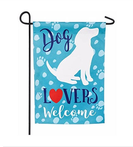Dog Lovers Welcome garden flag