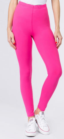 Fuchsia peachskin legging