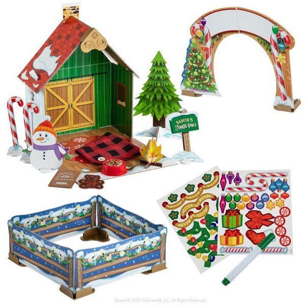 Christmas Cabin Playset Elf on the Shelf pets