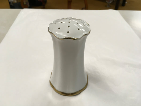 White ceramic porcelain powder sugar shaker Vintage