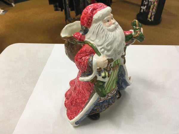 Holiday at Home Earthenware Santa Pitcher preowned collectors item