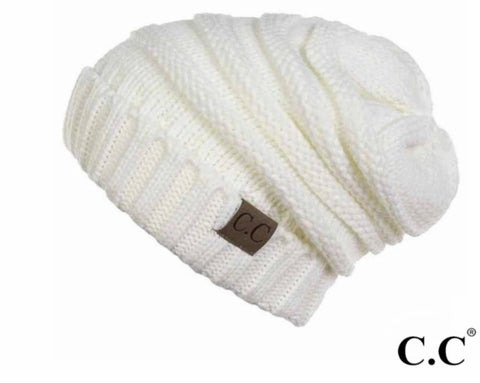 Ivory CC beanie slouchy