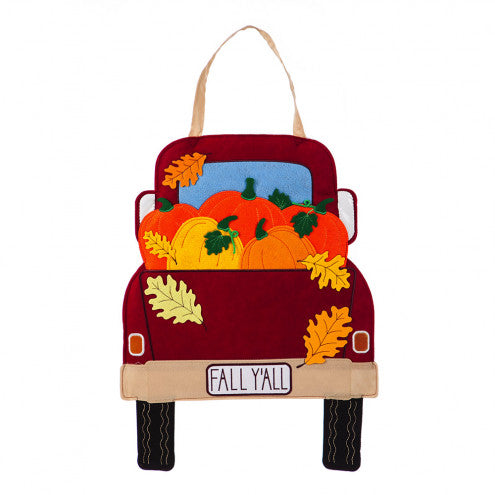 Fall Y'all Pickup Truck Felt Door Decor