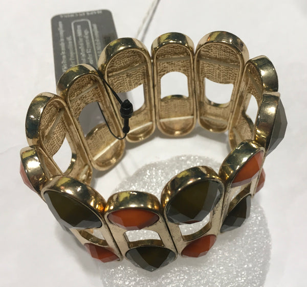Brown orange stone bracelet