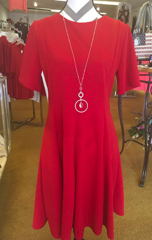 Red swing dress